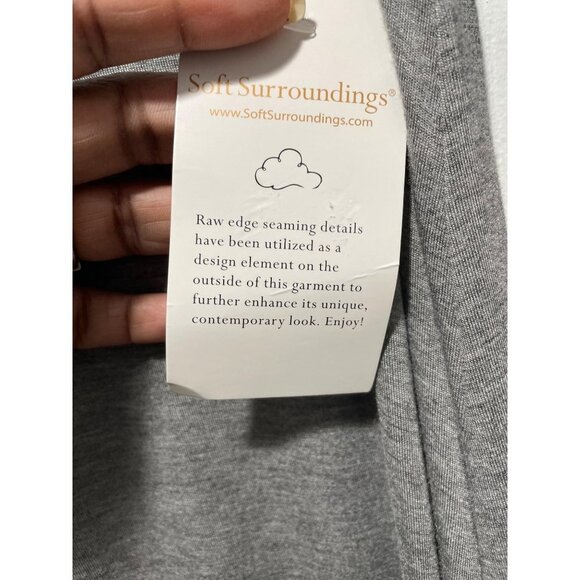 NWT Soft Surroundings Alexandra Gray Layered Dress Size Medium - Picture 7 of 8